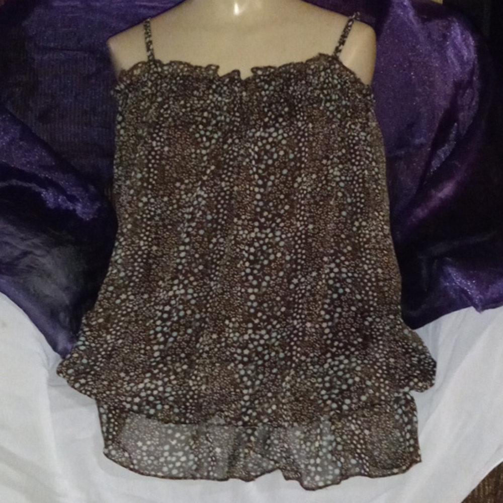 Tank blouse 👚 🙌 stary flowery spicy girl size L